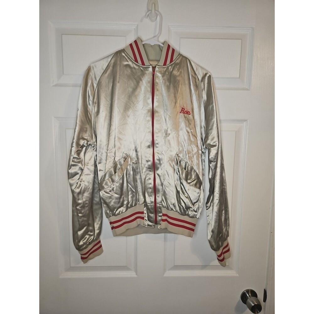 Vintage Ohio State Buckeyes  Zip Up Varsity Style Embroidered Jacket Mens Small - Picture 3 of 8